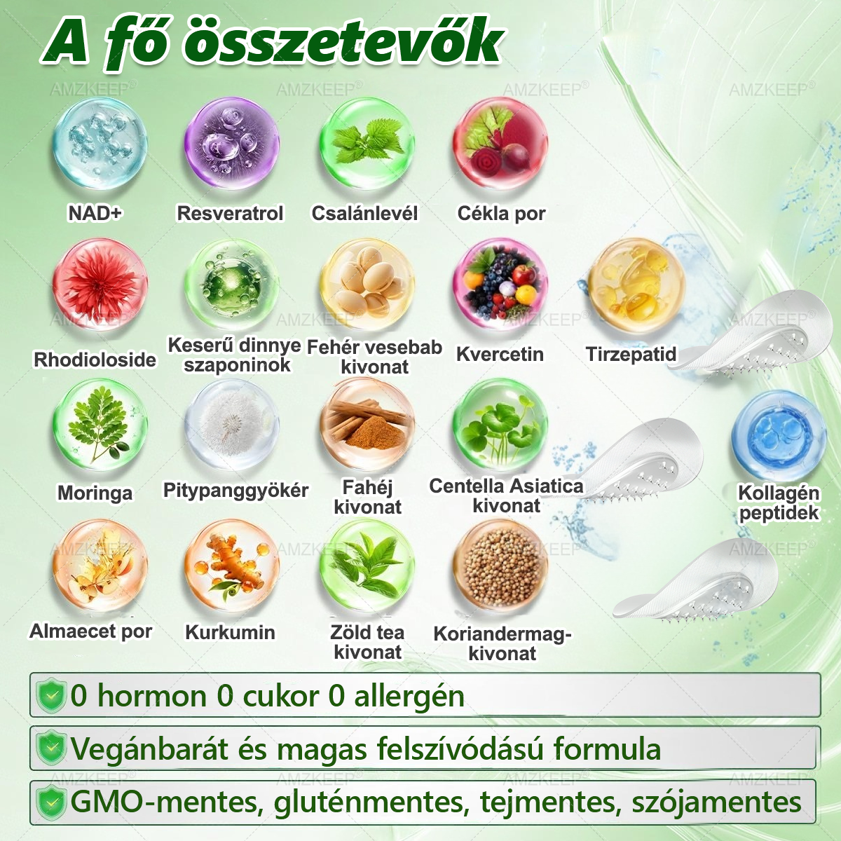 🎊🔥Utolsó esély! Ne hagyd ki ezt a lehetőséget, 50% kedvezménnyel! | AMZKEEP® Moringa · Berberin × NAD+ 10 az 1-ben fejlett nano mikrotűs tapasz