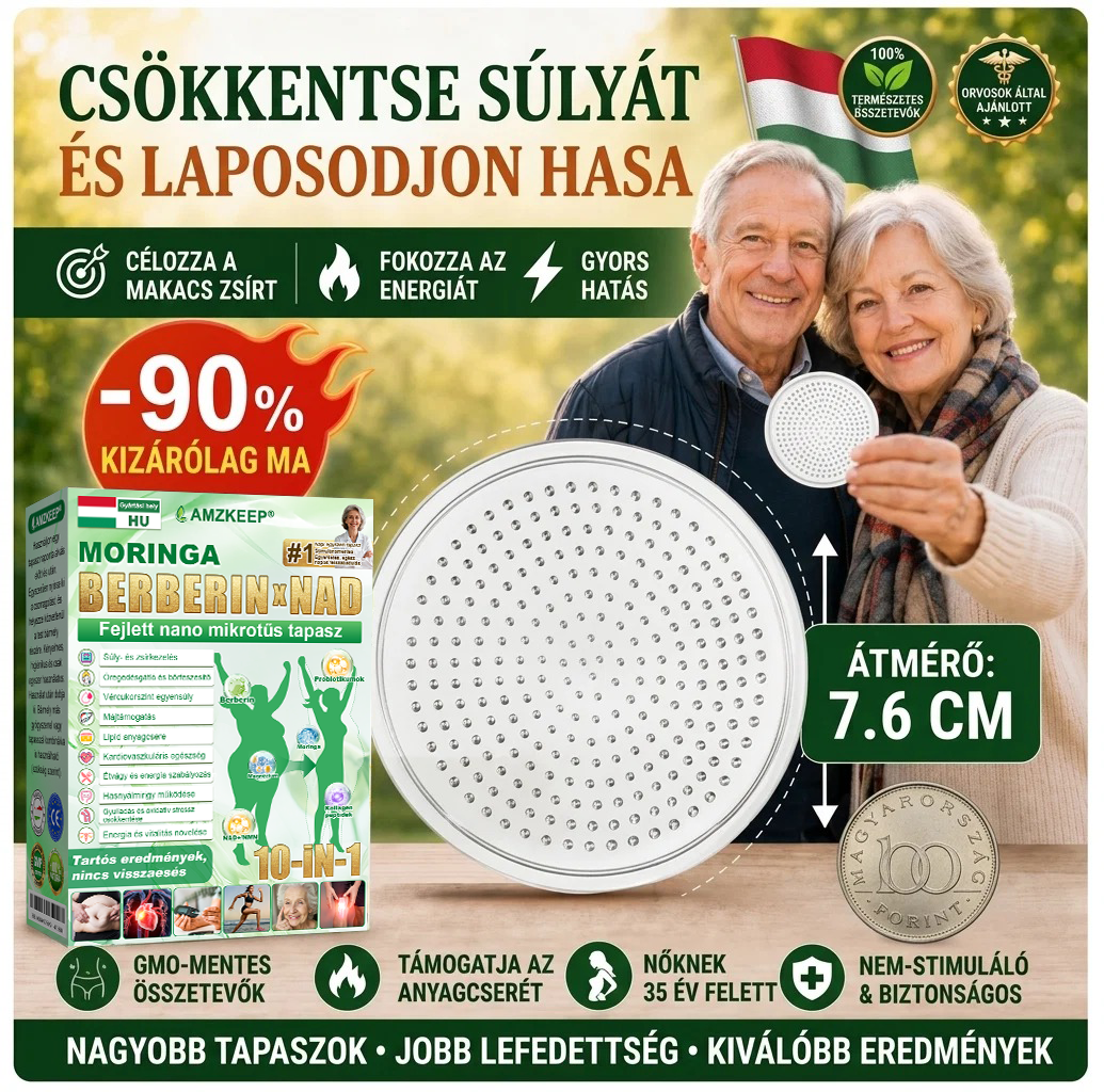 🎊🔥Utolsó esély! Ne hagyd ki ezt a lehetőséget, 50% kedvezménnyel! | AMZKEEP® Moringa · Berberin × NAD+ 10 az 1-ben fejlett nano mikrotűs tapasz