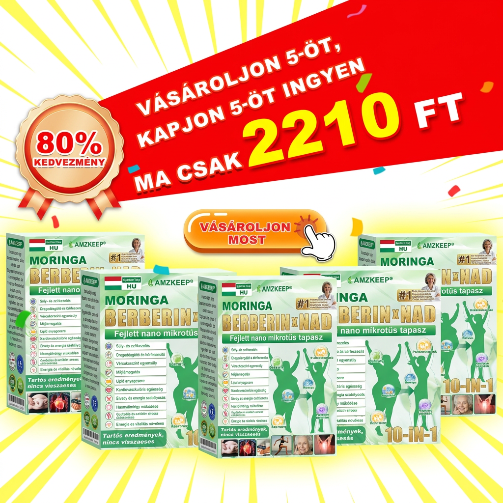 🎊🔥Utolsó esély! Ne hagyd ki ezt a lehetőséget, 50% kedvezménnyel! | AMZKEEP® Moringa · Berberin × NAD+ 10 az 1-ben fejlett nano mikrotűs tapasz